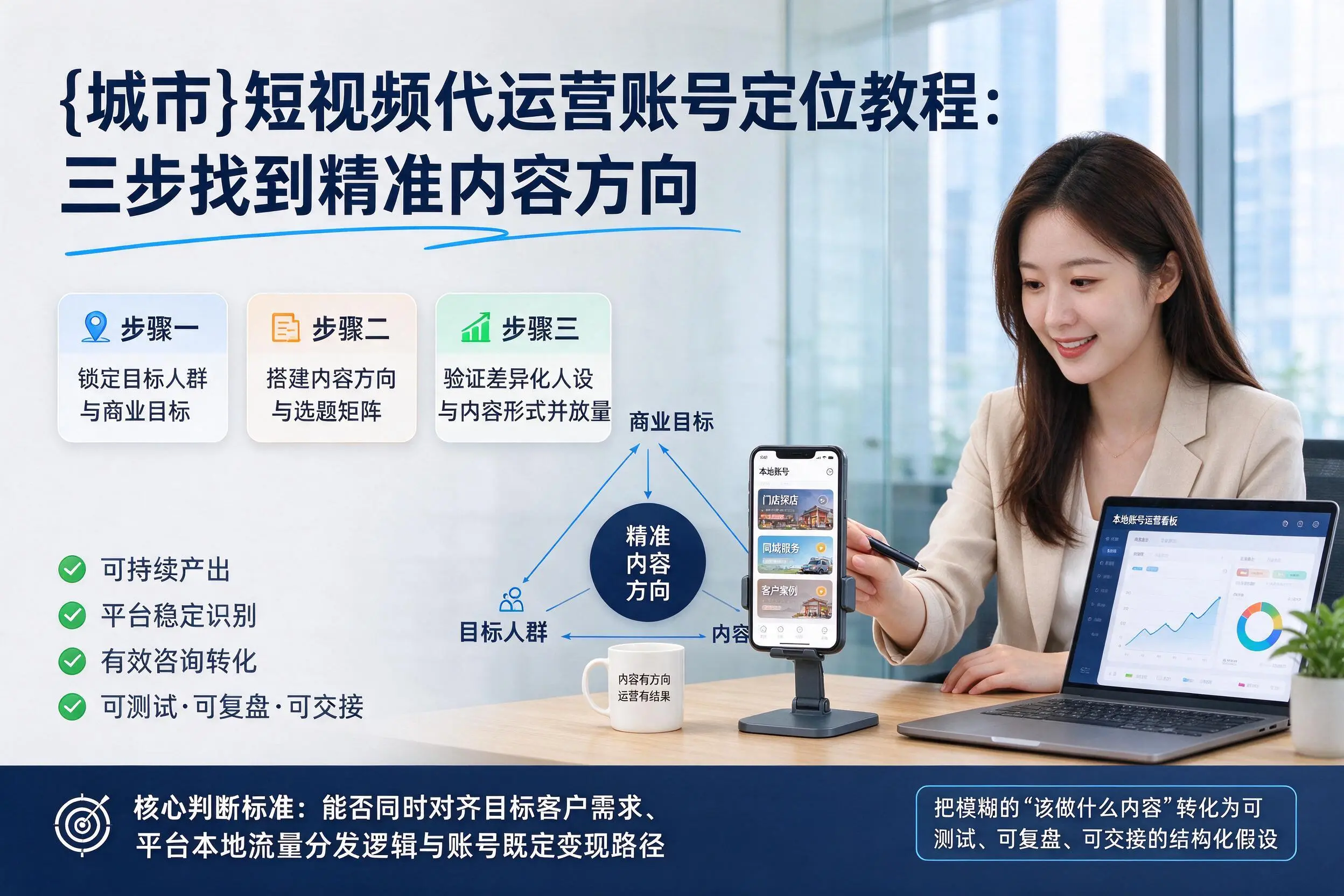 梧州短视频代运营账号定位教程:三步找到精准内容方向