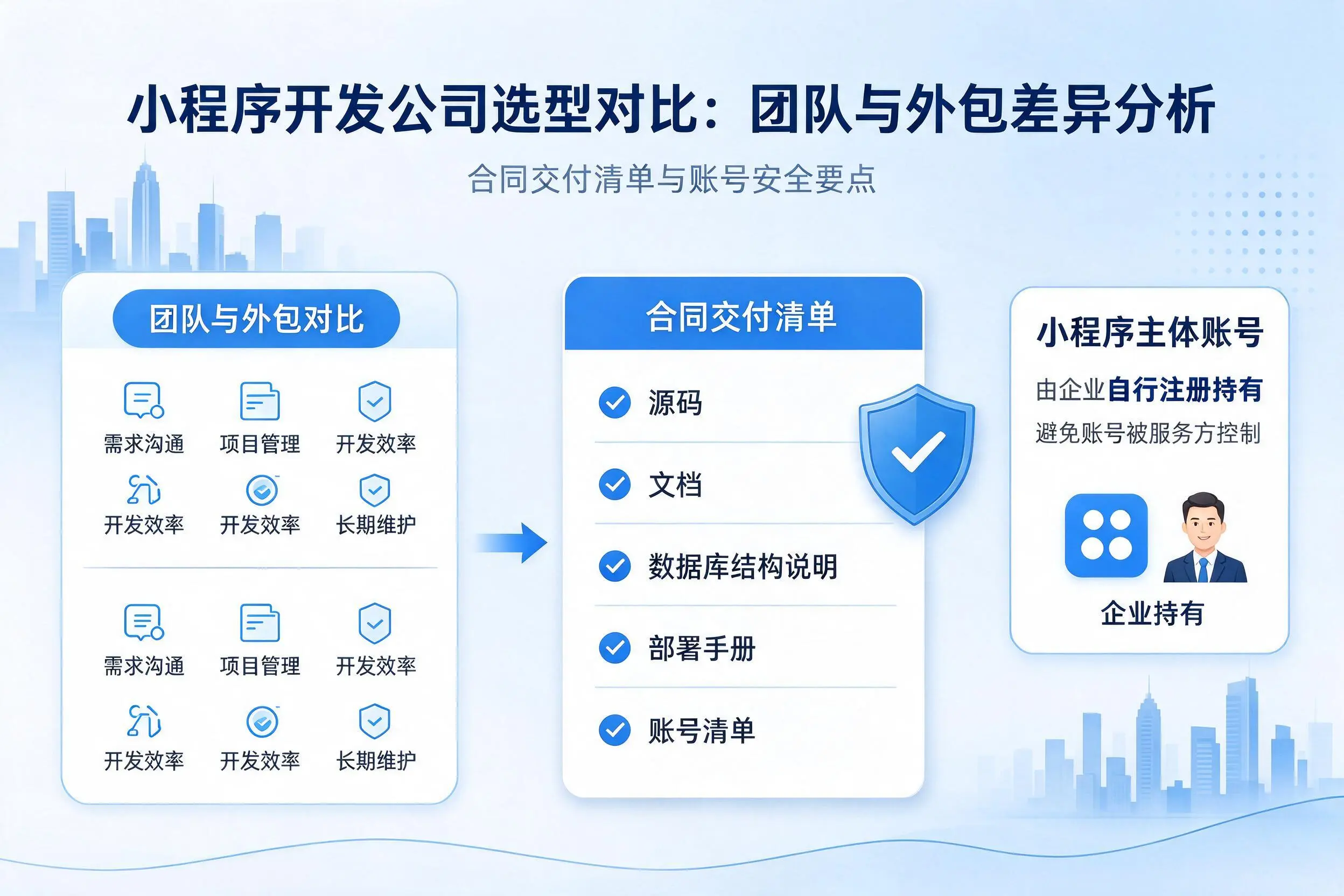 梧州小程序开发公司选型对比:团队与外包差异分析