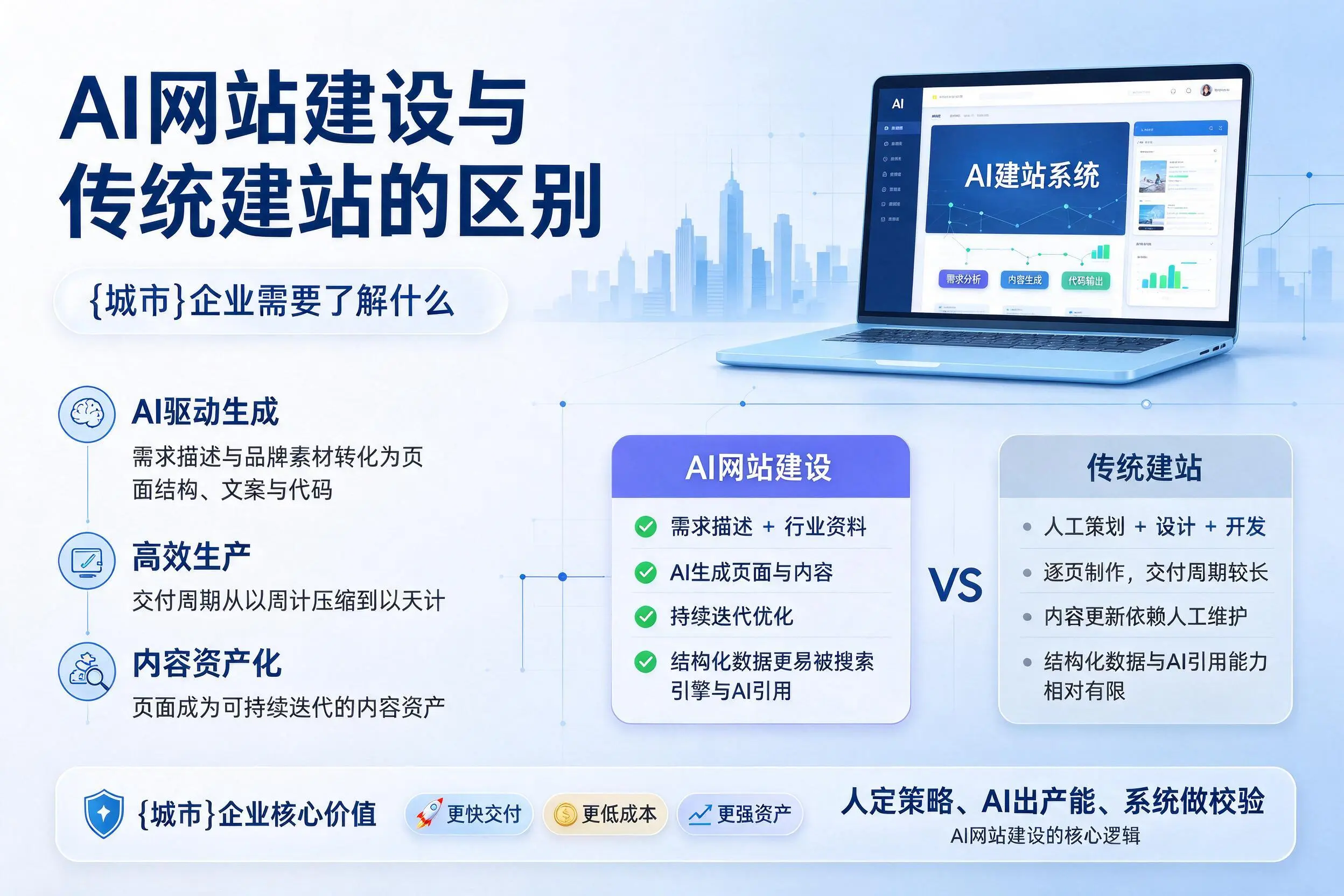 AI网站建设与传统建站的区别,梧州企业需要了解什么