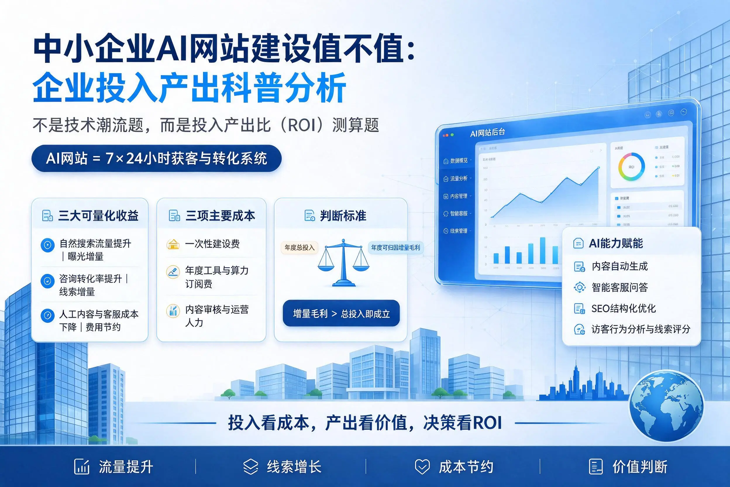 中小企业AI网站建设值不值:梧州企业投入产出科普分析