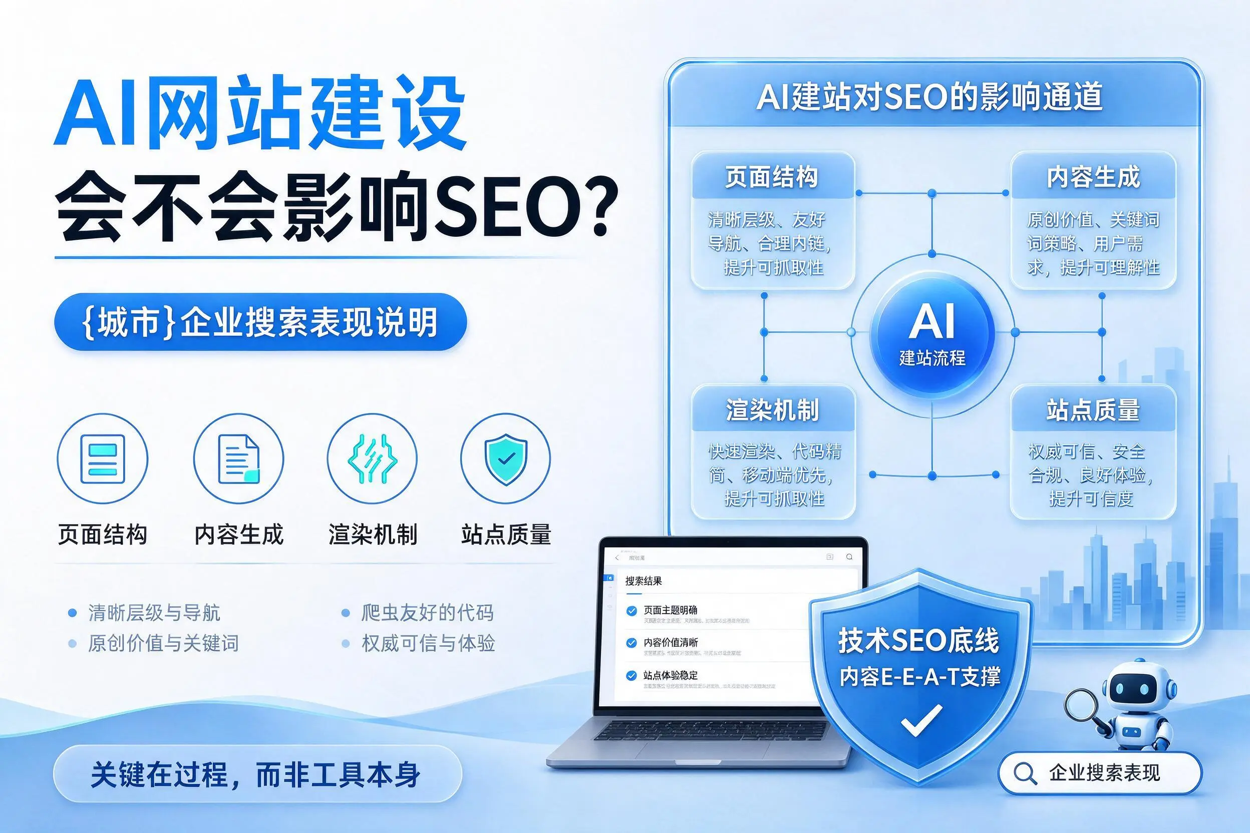 AI网站建设会不会影响SEO?梧州企业搜索表现说明