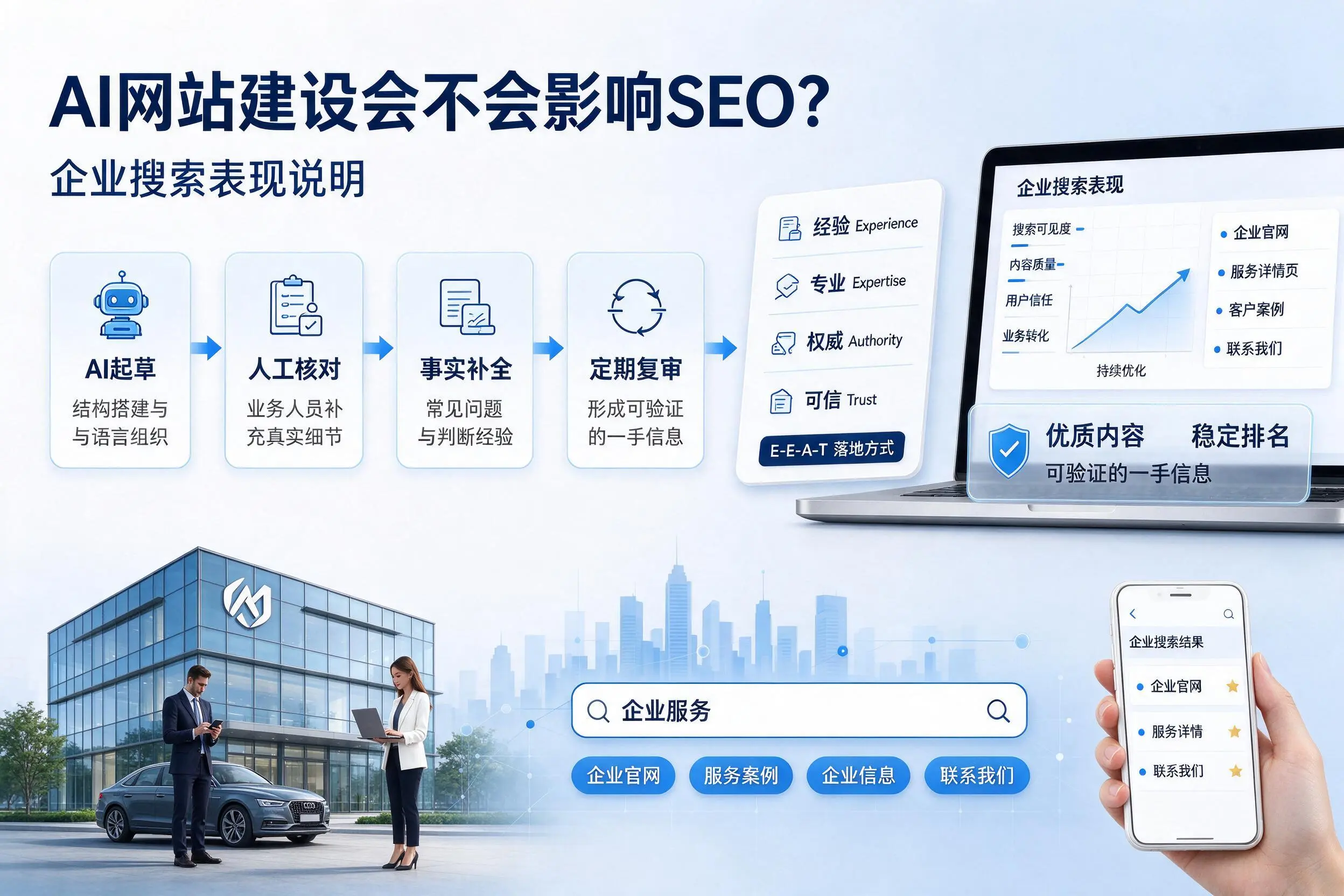 AI网站建设会不会影响SEO?梧州企业搜索表现说明
