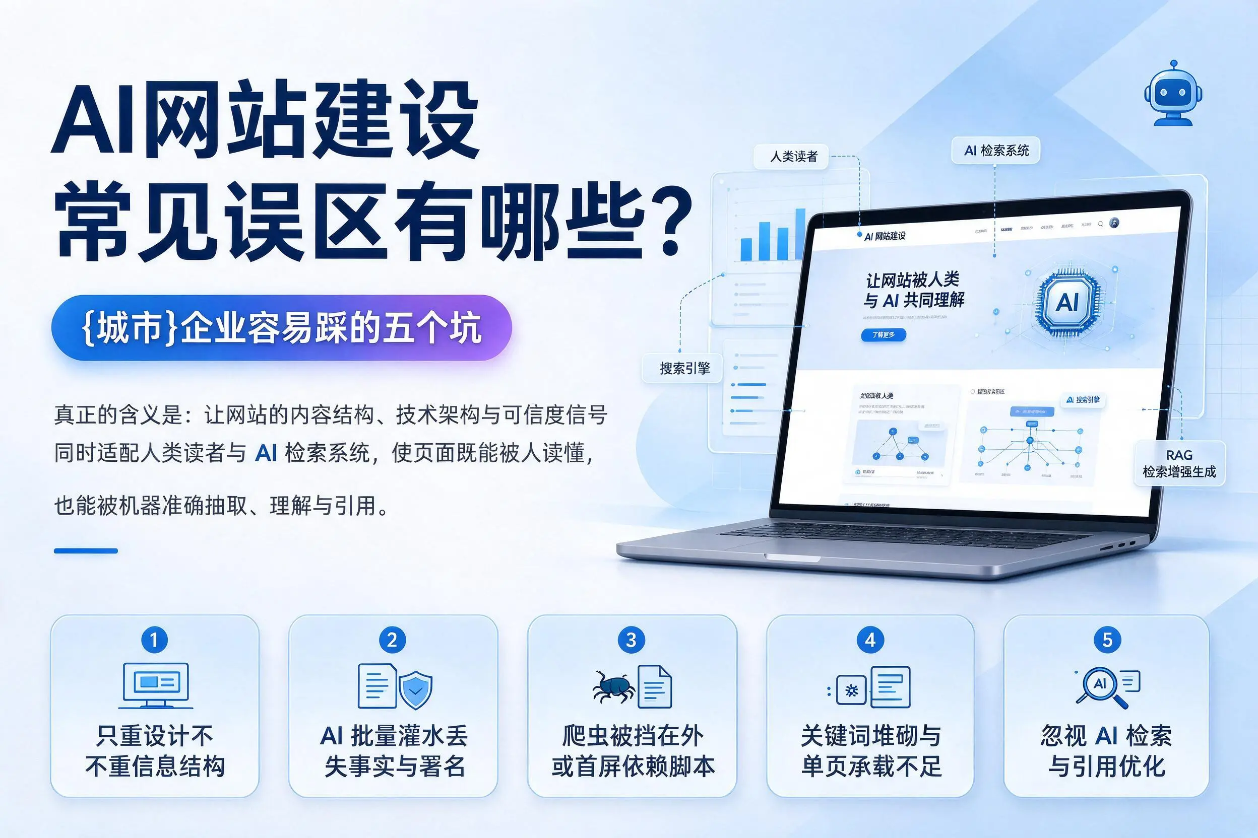AI网站建设常见误区有哪些？梧州企业容易踩的五个坑
