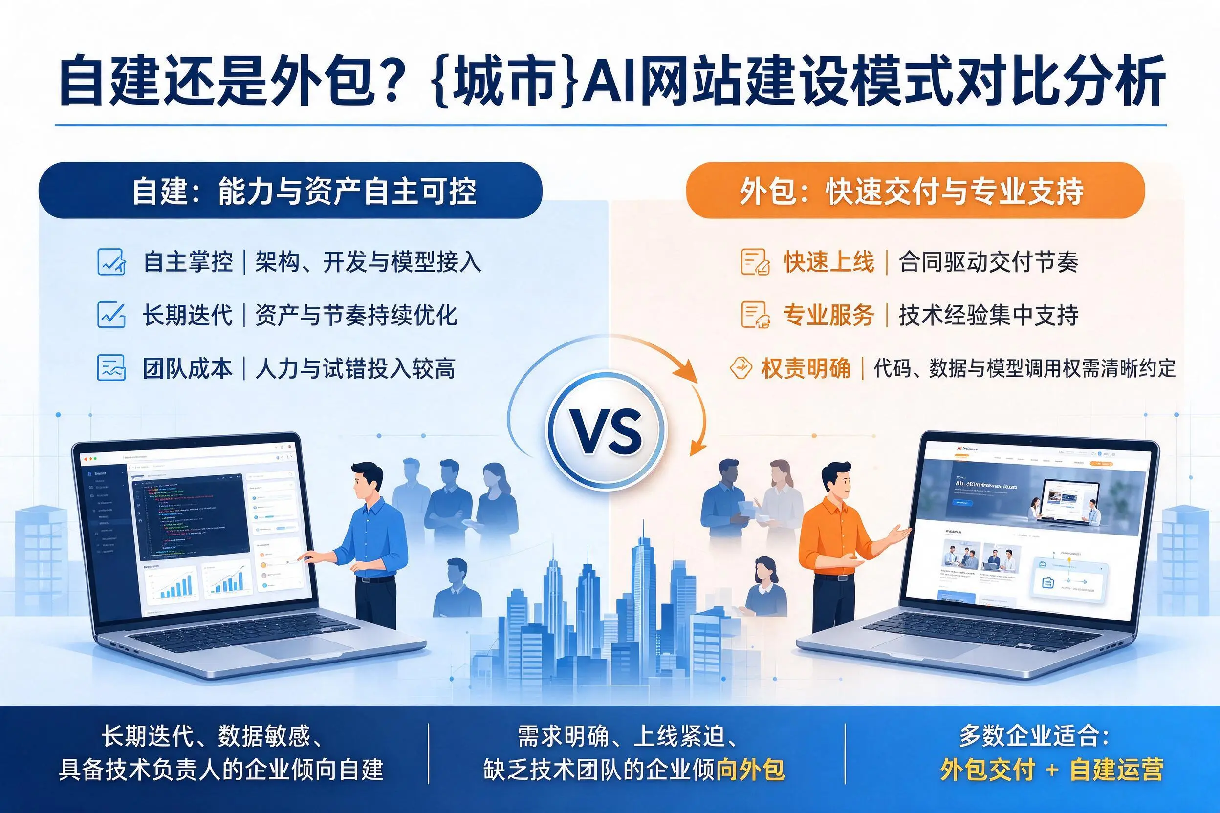 自建还是外包？梧州AI网站建设模式对比分析