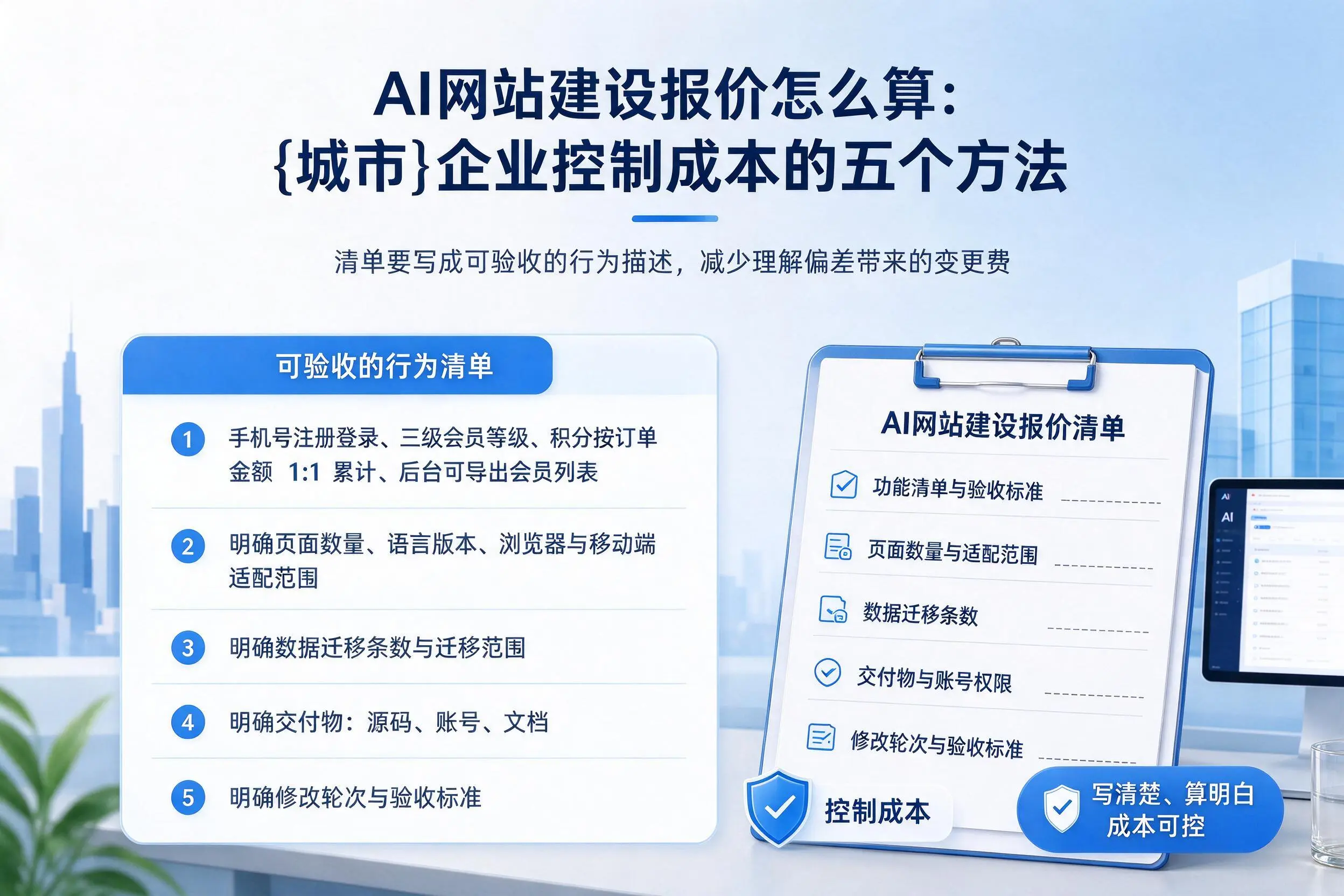 AI网站建设报价怎么算:梧州企业控制成本的五个方法